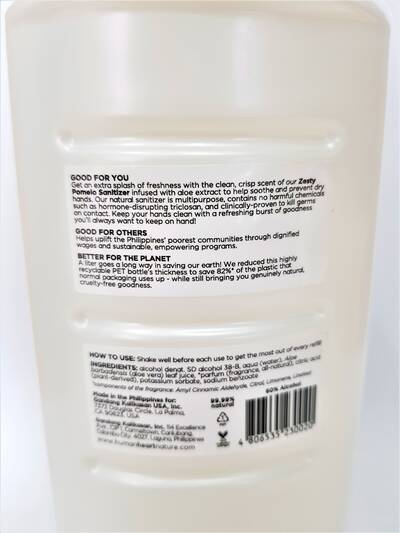 image 3: Zesty Pomelo Natural Sanitizer 1 Liter