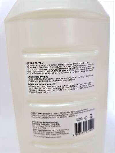 image 3: Citrus Burst Natural Sanitizer 1 Liter